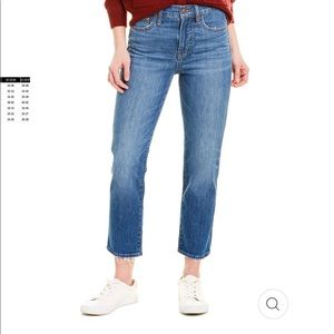 MADEWELL CROP JEANS NWOT